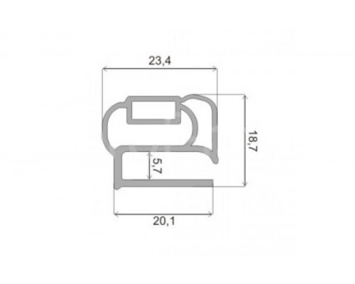 Уплотнитель 550x300 мм для холодильника профиль Р2