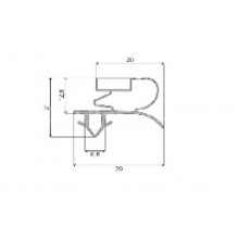 Уплотнитель 660х550 холодильника Whirlpool Вид профиля ЕК