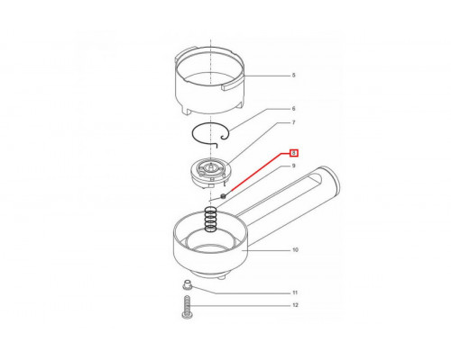 Пружина клапана рожка для кофеварки Saeco 126768418