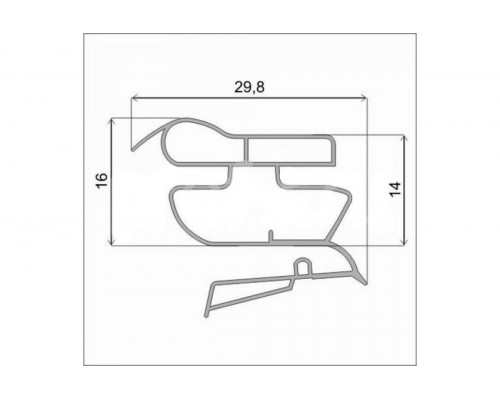 Уплотнитель холодильника 570x700мм Профиль ИН