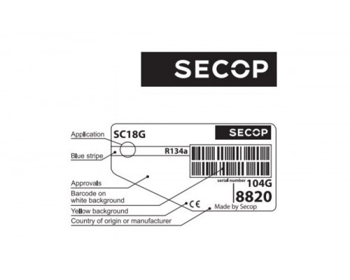 Компрессор Secop SC 18 G (R-134) (W при -23.3° 392Вт) (W при +7.2° 1645Вт) универсальный