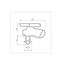 Уплотнитель холодильника 580x990мм Профиль