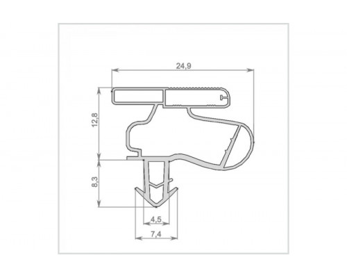Уплотнитель холодильника 580x1140мм Профиль