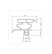 Уплотнитель холодильника 570x655мм Профиль Ин-паз