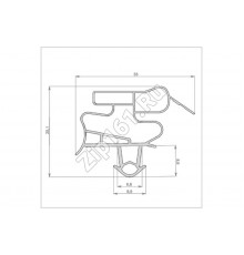 Уплотнитель холодильника 565x650мм Профиль BR