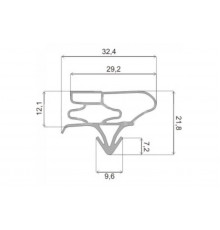 Уплотнитель холодильника (1030x560 мм) профиль