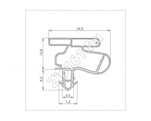 Уплотнитель холодильника 645х1065мм Профиль