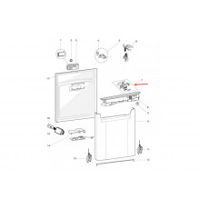 Модуль индикации Indesit Ariston 275075 Interface with knob + led