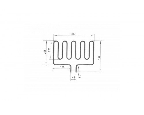 ТЭН для саун HARVIA ZSL-313 2000W 280 А 8/2,0 Т 220 - 5 изгибов