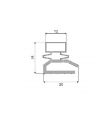 Уплотнитель двери холодильника ОКА 6М (580x290mm) Профиль Р1