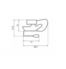 Уплотнитель холодильника Саратов 105, 580x825 профиль МА