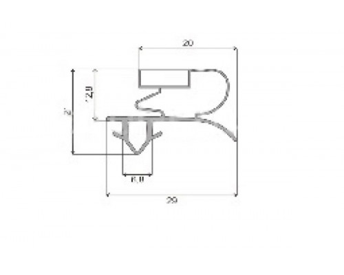 Уплотнитель 800x550 холодильника профиль ЕК