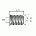 BU05 Муфта М8, D10x15, цинк 